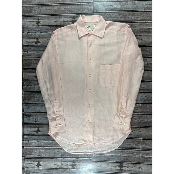 Loro Piana 100% Linen Andre Shirt size M color pink made in Italy - Picture 1 of 6